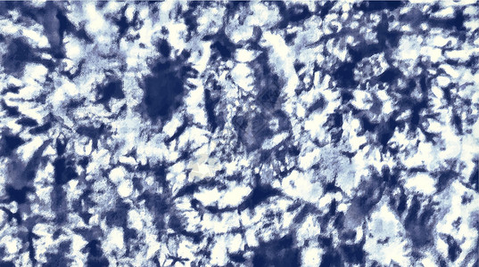 矢量插图 无缝模式海军漩涡纺织品水彩蜡染靛青织物印刷绘画蓝色背景图片