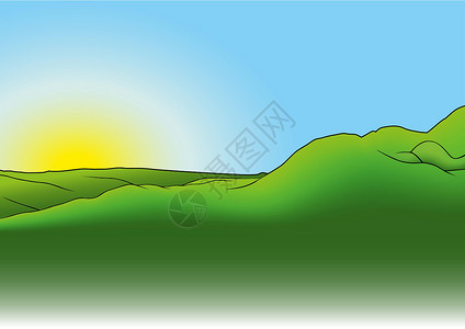 无植被的山丘地貌景观插画