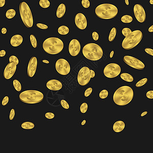 以透明背景为背景的真金硬币爆炸收益宝藏大奖财富银行业货币商业横幅市场运气插画