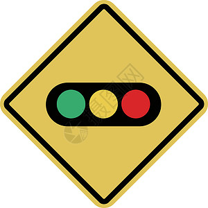 日本红绿灯信号机器符号图标 平面矢量图标 交通灯插画