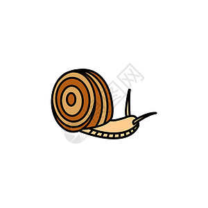 蜗牛线软体动物线图标 标志和符号可用于网络 标志 移动应用程序 ui ux插画