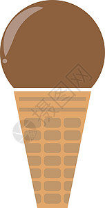巧克力冰淇淋 简单的矢量背景图片