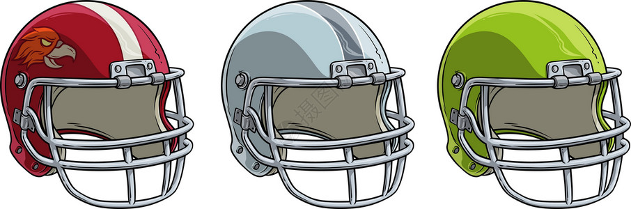美国足球头盔向量图标成套装印橄榄球黄色创造力雕刻涂鸦金属场地艺术运动绘画背景图片