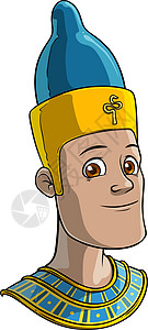 埃吉普托穿着传统服装的卡通埃吉普提人男子插画