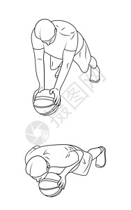 花样篮球练习Ball 俯卧撑大纲插图设计图片