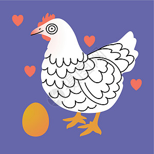 宝宝鸡蛋用鸡蛋和鸡蛋做矢量插图插画