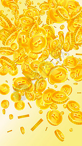 泰铢硬币掉落 相当分散的泰铢硬币 泰国钱 非凡的大奖 财富或成功的概念 矢量图插画