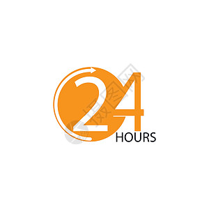 24小时服务图标24小时图标模板矢量按钮插图操作员送货中心顾客商业呼叫帮助时间插画