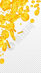 中奖纪录现代零散的英镑硬币 英国货币 挥霍中奖 财富或成功概念 矢量说明 (注 美国 2000年)设计图片