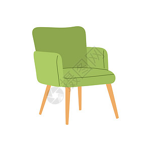扫描型平板设计矢量的座椅房间休息室扶手椅座位家具平面插图风格公寓背景图片