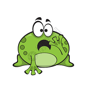卡通青蛙贴纸框脸部表情震撼的青蛙卡通性格背景