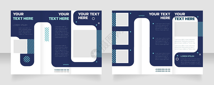 三面翻广告商业发展会议三重小册子模板设计手册 三面版设计图片