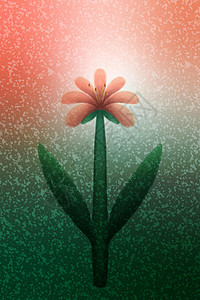 粉红色花朵画在深绿色背景上 带有纹理噪音和闪亮梯度背景图片