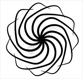 插图 圆形曲线的复杂图形 对称性 圆形的单色图形背景图片
