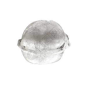 一个无形状的圆形冰球 在白色背景下被孤立背景图片