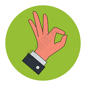 我很愚蠢举手示意 并显示大致 好吧黑色手臂插图拇指质量信号协议胜利手指手势插画