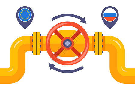 管道泄漏从俄罗斯到欧洲的天然气供应管道 对俄罗斯的政治制裁设计图片