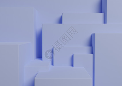浅色 淡蓝色 3D 渲染产品展示台或站立简单 最小 抽象 不对称背景或墙纸 用于产品摄影或广告城市剪影背景图片