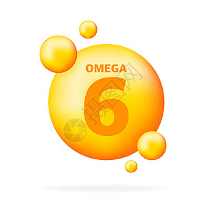 高可追溯性鱼油营养有线性 OMEGA 6 为健康起见 以透明背景隔离插画