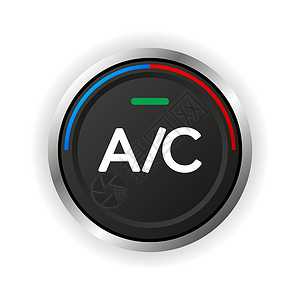 空调控制按钮 冷暖热的 矢量插图背景图片