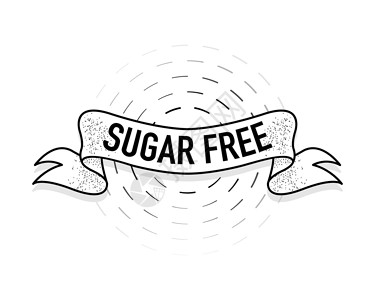 乳糖酸带有无糖带的平面图标 有机标志 矢量插图插画