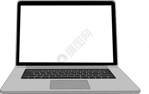 现实的笔记本电脑倾斜 90 度隔离在白色背景上 空屏幕的电脑笔记本 现代移动计算机上的空白副本空间设计图片