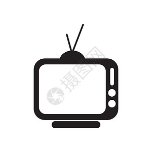 高清电视机电视图标标识矢量模式频道技术手表渠道电视机监视器视频娱乐商业插画