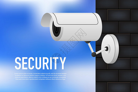 安全视频 为任何目的设计的绝佳设计 Iso几矢量说明 安保保护概念间谍警告技术等距圆圈监视警报镜片电路监视器插画