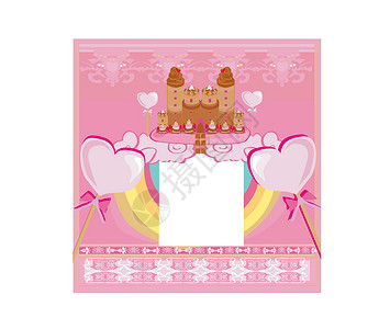 彩虹蛋糕素材带有糖果的城堡 - 甜卡设计图片