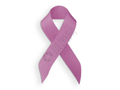 真实的粉色丝带 用于乳癌认知符号3D 在白色背景中隔离开来药品活动墙纸疾病帮助织物斗争乳腺胸部插图背景图片