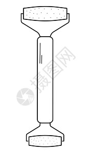 温泉玉子手画的面部按摩器图象 一个面部皮肤护理工具插画