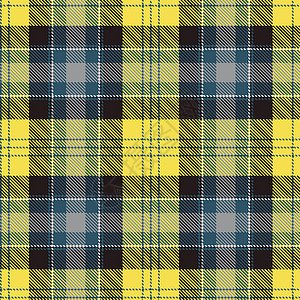 黄色格子2021年黄色和灰色的Tartan无缝图案 格子背景 苏格兰装饰品插画