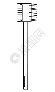 亲手画的眉毛和睫毛刷图案背景图片