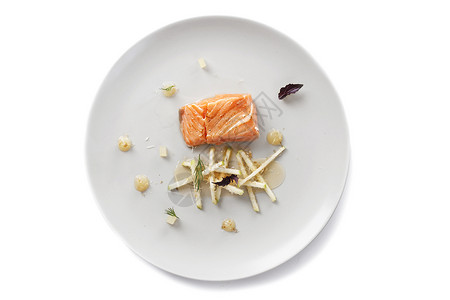 分子式素材分子式现代烹饪红鱼沙拉美食食物海鲜熟食盘子鳟鱼餐厅蔬菜烹饪背景
