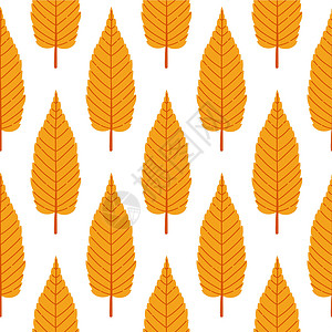 秋叶无缝无缝模式矢量简单叶艺术风格季节装饰树叶植物墙纸织物装饰品纺织品背景图片