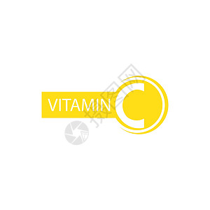 维生素c药片Vitamin C 图标徽标标识矢量药品插图药店刻字药片商业橙子食物化学品医疗插画