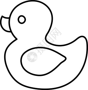 五香黑鸭翅白色背景上的孤立图标黑大纲鸭( W)插画