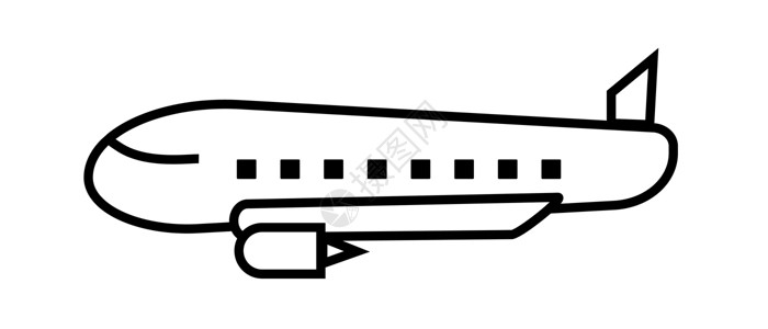 侧翼飞机图标 飞机 向量设计图片