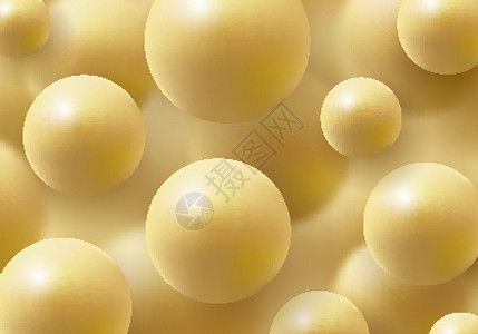 三维现实的金球 模糊效应元素上的3D 金球 背景奢侈品风格背景图片