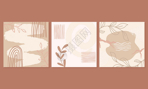 手绘红菇现代地平电文成套现代背景材料设计图片