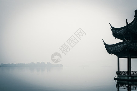 西湖 淡水湖在杭州 中国 中国场景中的古典美 自然风光和人文景点 杭州市的著名景点或标志背景图片