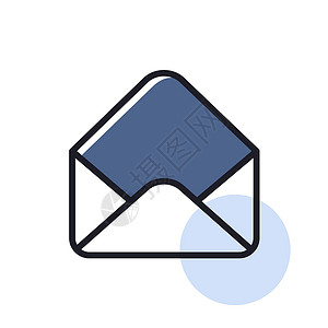 打开信封矢量平面 ico电子商务插图邮件商业电子邮件邮政网站互联网地址网络背景图片