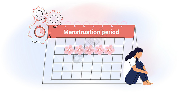 月经控制与怀孕规划 月经控制和孕期规划日历粉色女士会议疼痛女性化议程经期圆圈时间背景图片
