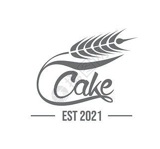 甜的小麦标记签名产品贴纸标签咖啡店食物咖啡质量插图烹饪菜单插画