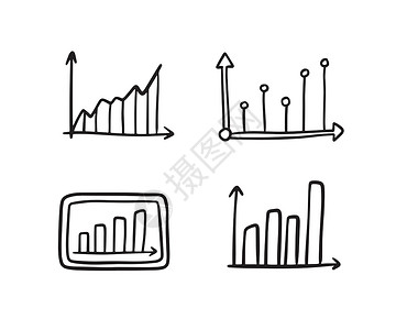 增长图涂鸦轮廓图 利润动态 业务 分析绘图图标进步网络墨水科学绘画图表推介会信息经济统计背景图片