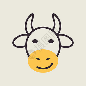 牛图标 它制作图案的农场动物矢量牛奶插图家畜食物农业奶制品水牛哺乳动物牛肉喇叭背景图片