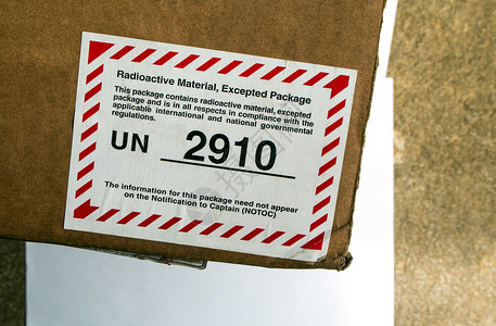 联合国标志放射性材料例外包件的联合国编号标签号危险辐射纸盒代码标志盒子损害物质后勤运输背景