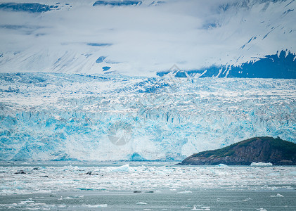 哈伯德冰川美国冰冷的高清图片