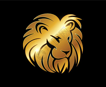 金狮头 矢向登戈信号品牌标签荒野野生动物金子狮子吉祥物波峰动物国王背景图片