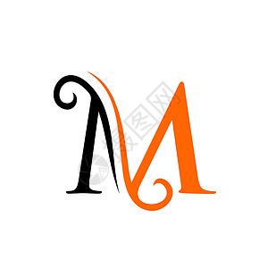 M 字母M 徽标标志背景图片